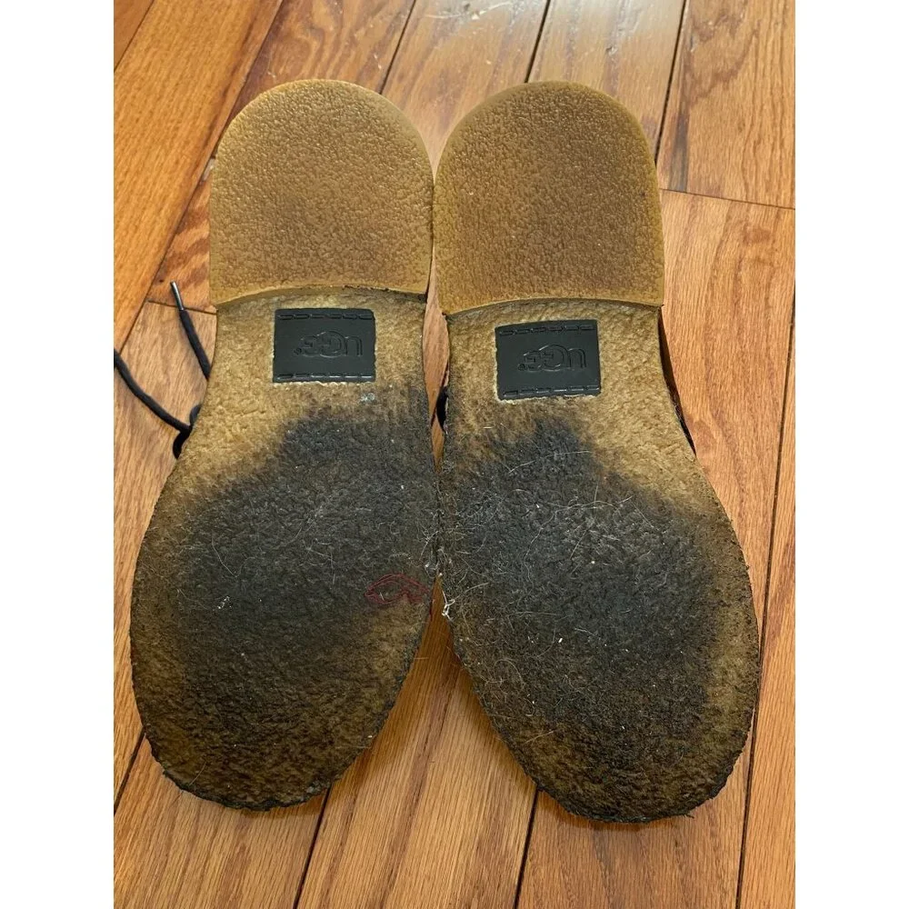 Men's UGG Leighton Black Leather Chukka Boots S/N 3275‎ Size 8